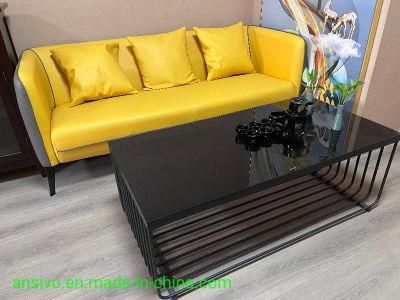 Office Sofa Meeting Guests, Business Office Economical Sofa Three-Person Coffee Table Combination