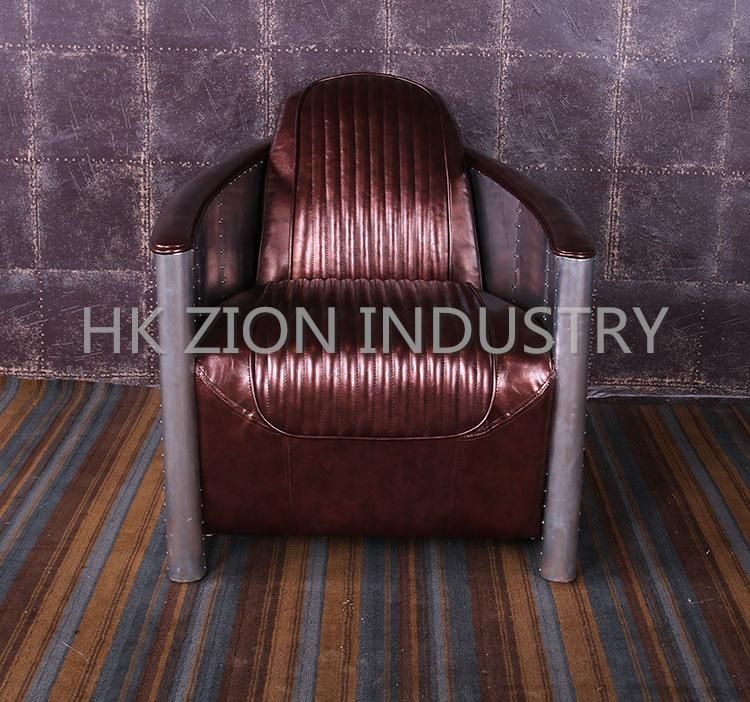 Modern Furniture Sofa Set Furniture Living Room Leisure Sofa Garden Sofas Children Sofa Reception Sofa Brown Silver Leather Sofa