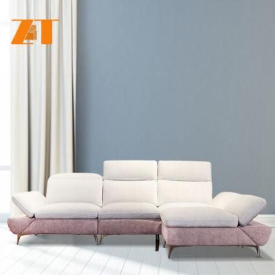Chinese Modern Adjustable Armrest Backrest Cushion Sofa Bed Home Living Room Furniture Corner Fabric Leisure Sofa