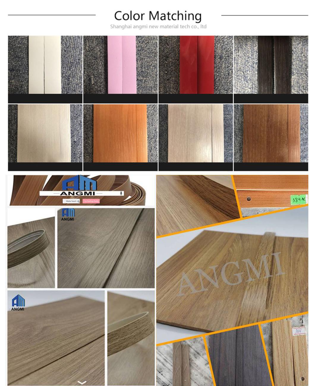2022 Hot Furniture Accessories Particleboard MDF Plywood Moisture Barrier Board Edge Banding Solid Color/Wood Grain PVC Edge Striping