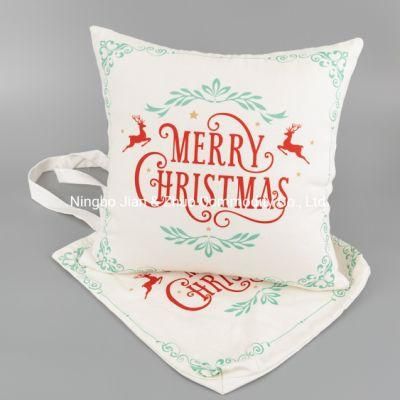 Custom Digital Print Simple Christmas Elk Cushion Cover