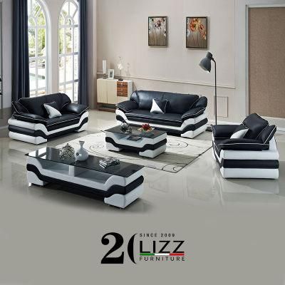 Modern Italian Leather Lounge Living Room Furniture Leather Sofa
