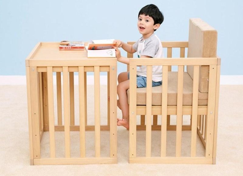 Multifunctional Wooden Baby Crib Wholesale Cot Solid Sofa Bed
