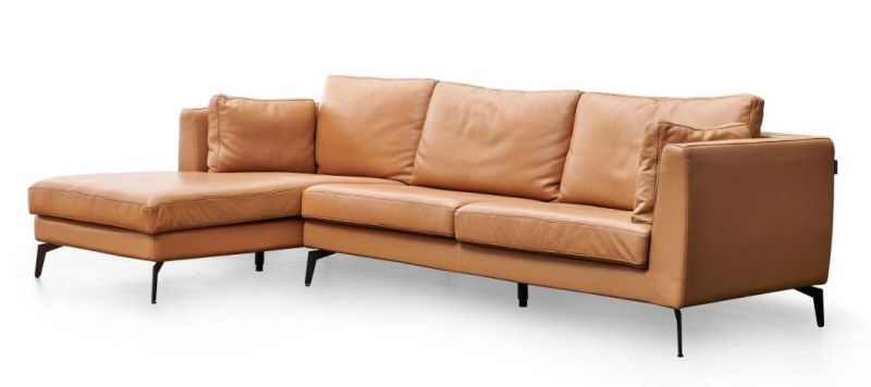 Lm106 Corner Sofa, Genuine Leather Sofas, Italian Modern Design Sofa in Home and Commercial Custom