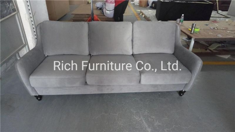 Modern Fabric Leisure Sofa for Living Room (3 seater)
