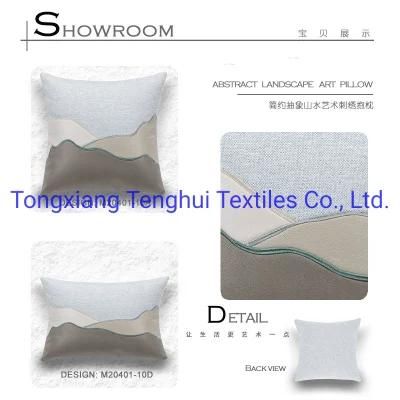 Home Textile Fabric Design for Abstract Landscape Art of Pillow Fabric