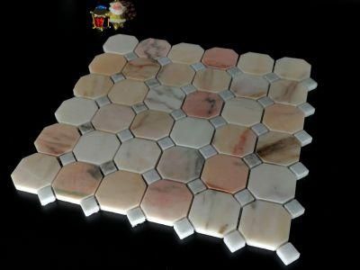 Octagonal Real Stone Mosaic, Used for Kitchen Baffle Wall, Sofa Background, Bath Room Metope