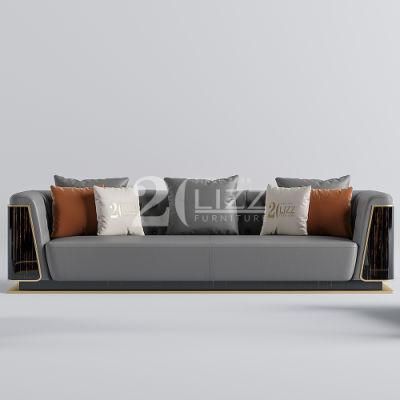 Luxury European Style Geniue Leather 2 Seater Couch Modern Sofa Leisure Living Room Home Furniture