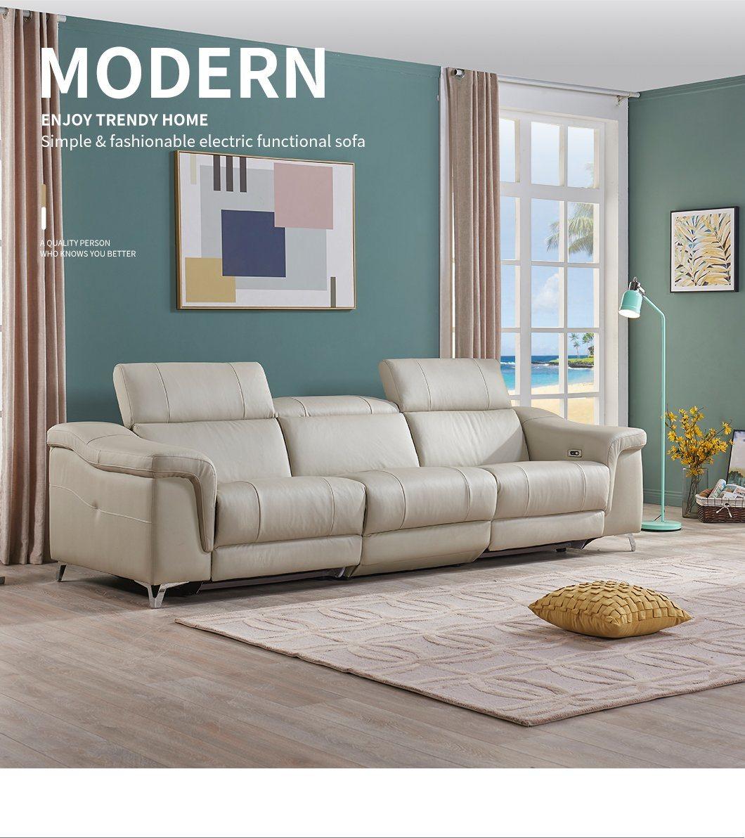 Modern Simple Living Room Small Family Cloth Art Electric Functional Sofa Combination Sofa