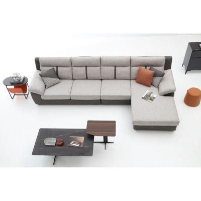 Hotel Chesterfield Furniture Room Living Room Sectional Sofa with Wood Frame, 3+1 Seaters