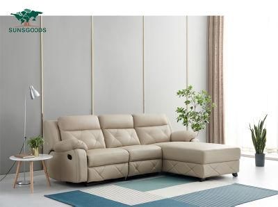 High Quality Reclining Leahter Sofa Standard Size of L Shaped Sofa