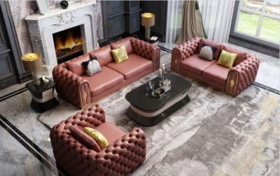 European Luxury Style Fabric/Leather Sofa Living Room Furniture