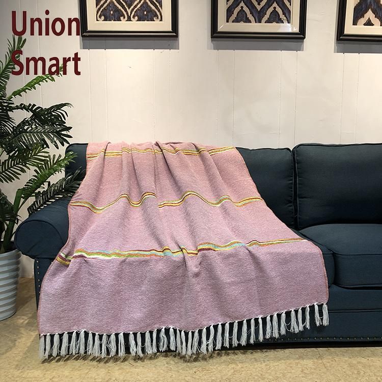 100%Acrylic Woven Pop Corn Sofa Blanket