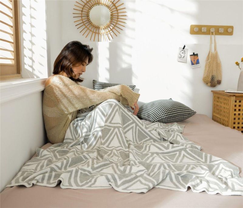 100% Cotton Ravick Knitted Blanket for Home Sofa