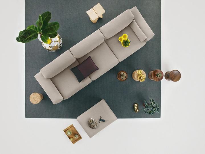 Jasper Morrison 3 Seats Fabric Sofa for Living Room (CC-6169-3)