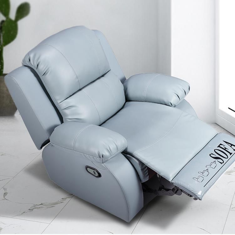 Living Room Wired Remote Control Electric Station Leather Recliner Sofa
