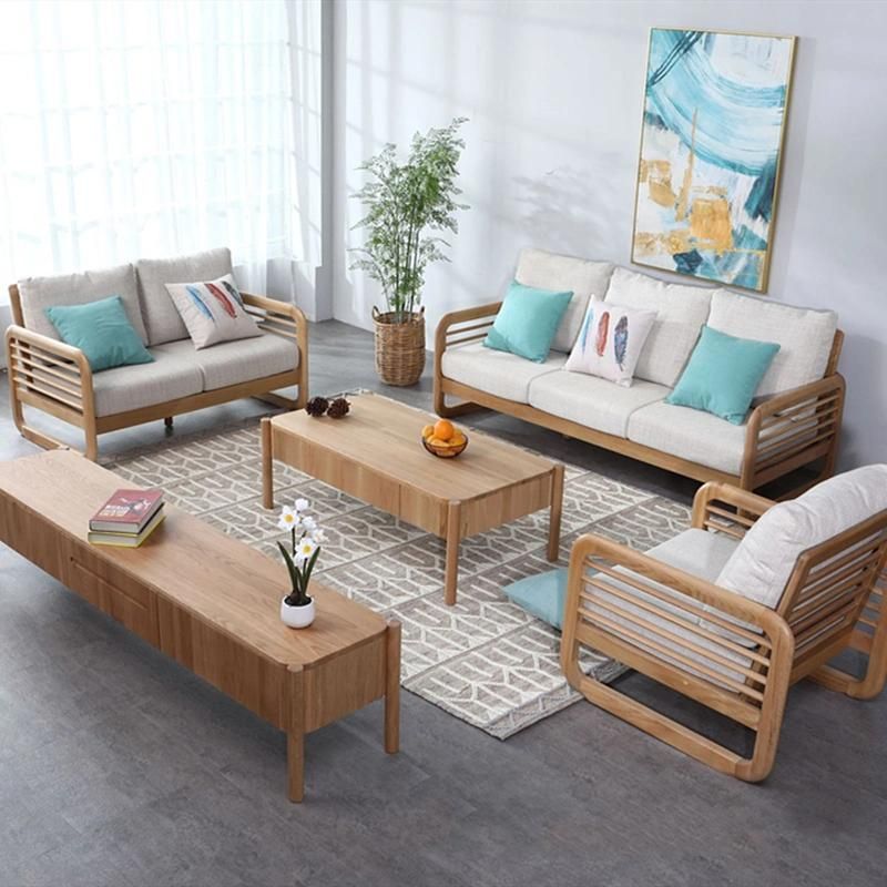 Nordic Simple Small Apartment Fabric Sofa Living Room Combination Leisure Sofa Double Seat Removable and Washable Sofa 0081