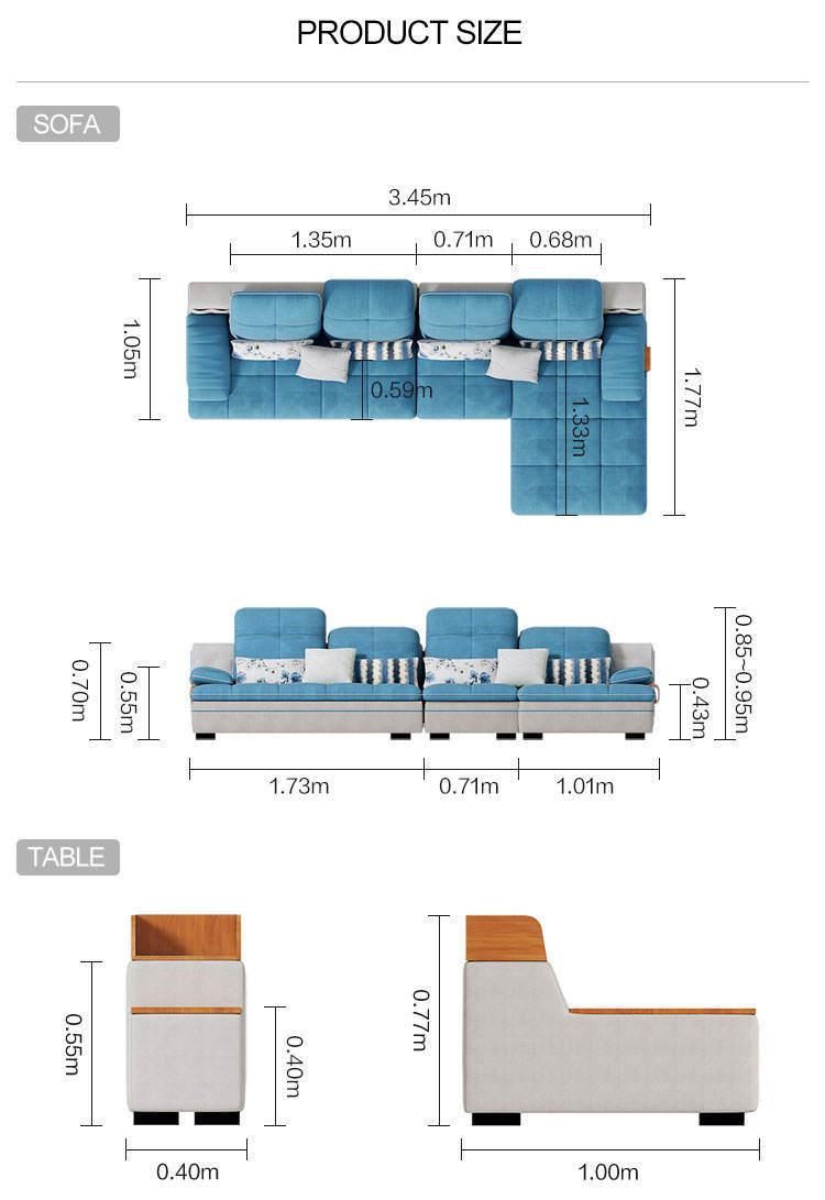 Linsy Modern Living Room Combination Furniture Set Fabric Sofa F09853