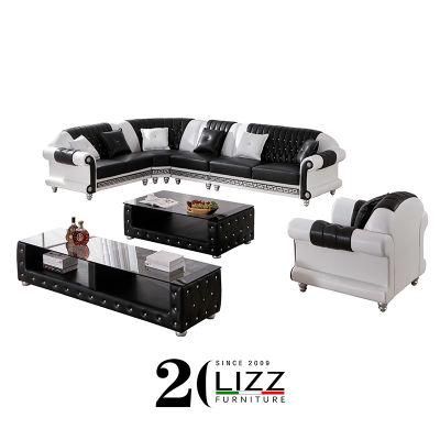 Living Room Modern Leisure Genuine Leather Sofa Sectional Furniture Set