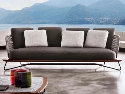 Hot Sell Rope and Ipil-Ipil Pineapple Wood Nordic Sofa Set Furniture