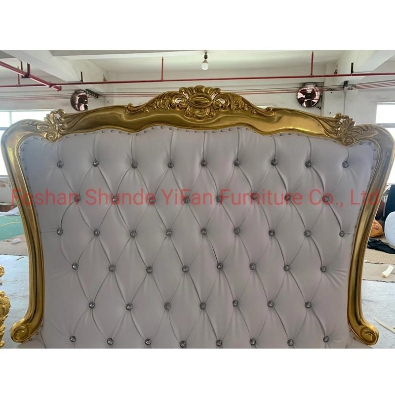 High Back Wedding Sofa Chairs for Bride and Groom in Optional Furnitures Color From Chinese Hotel Furniture Factory