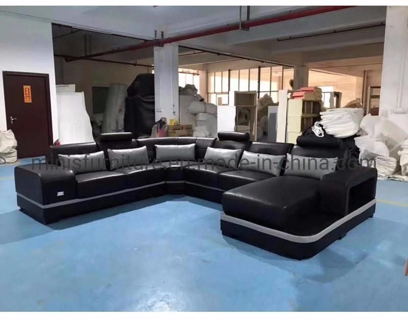 (MN-SF90) Factory Wholesale Living Room U Shaped Sofas Furniture 6 Seater Sofa Set