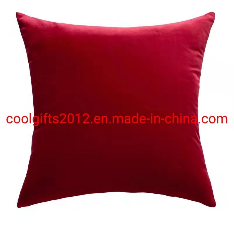 High Quality Velvet Solid Color Pillow Cushion Cover for Sofa Home