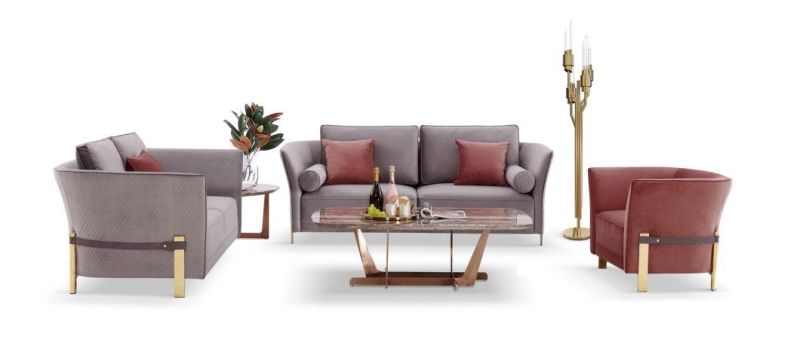 New Model Upholstery Velvet Sectional Sofa Set Design Italian Style Luxury Modern Living Room Set Home Furniture Sofa