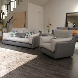 Gray 31 Fabric Sofa with Feather Pillow for Living Room