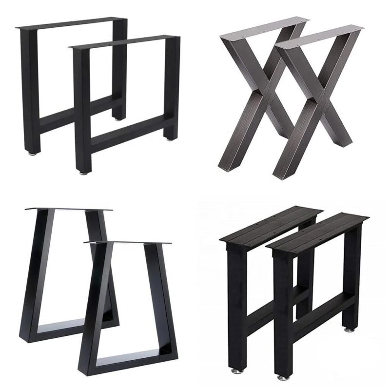 Square Tube Heavy Duty X Style Metal Table Legs