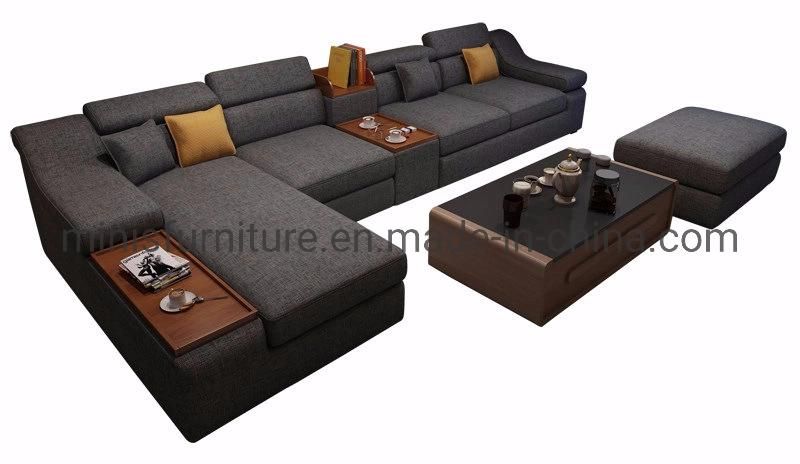 (MN-HSF25) Simple Style Home Living Room Furniture L Shaped Leather Sofa