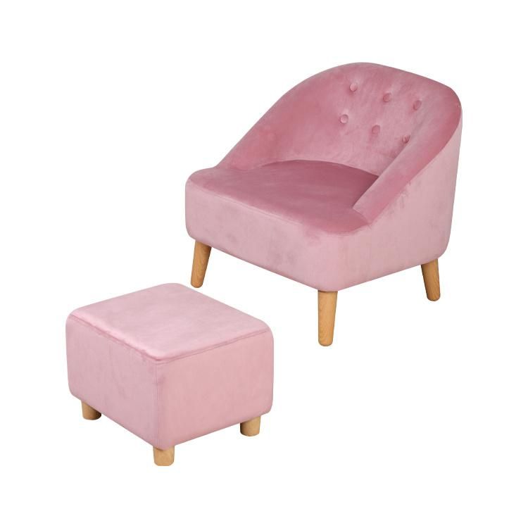 High Class Kids Chair and Ottoman Set Kids Furniture