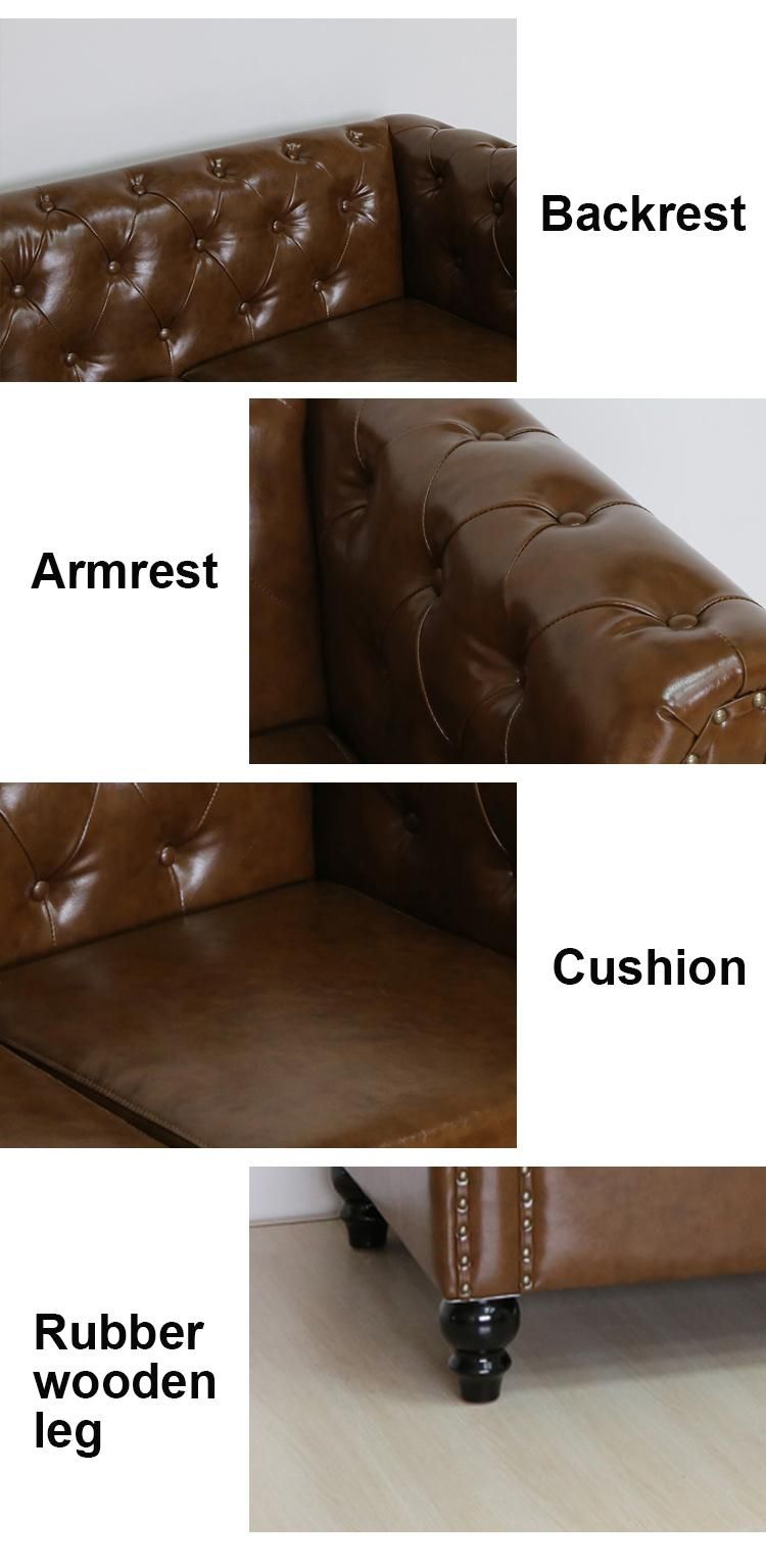 New Design Grace Home Sofa Seating Leather Sofa (SP-KS316)