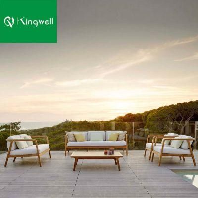 Outdoor Furniture Teak Wood Deep Seating Sofa Set with FSC