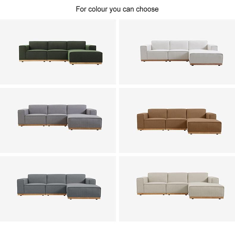 Modern Leisure Home Furniture Fabric Sectional Seatings Modular Sofa for Living Room