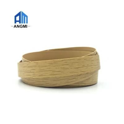 Adhexive Flexible PVC Edge Banding Tape Amaretto Wengue Moka Caramelo Tapacanto Wood Grain for MDF