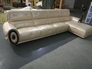 L Shape Leather Sofa, Leather Sectional Sofa, Italian Leather Sofa (662)