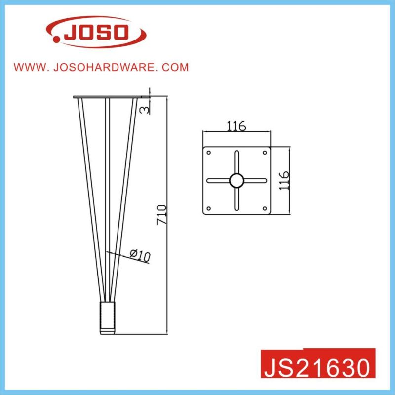 Adjustable Height Metal Furniture Leg for Table