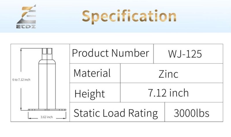 Kitchen Adjustable Leg Wj-125 Kitchen Part Table Equipment Adjustable Leg