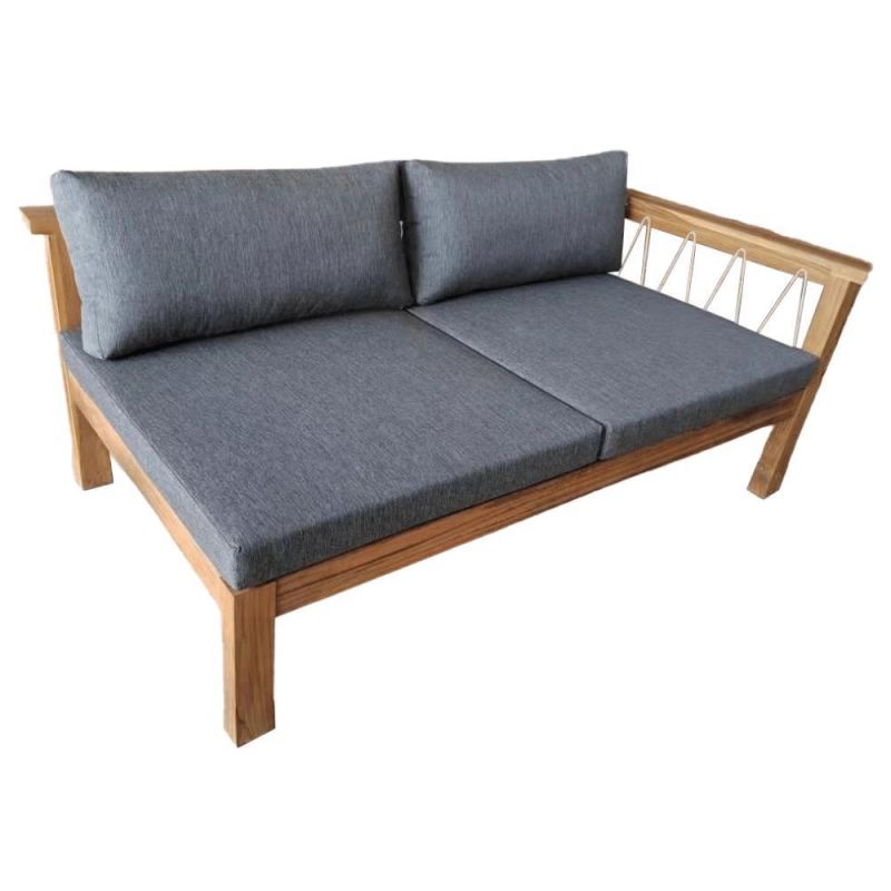 Outdoor Furniture Teak Frame Upholstery Couch Sofa