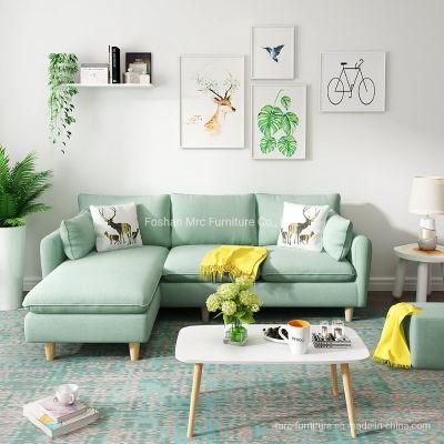 Modern Leisure Home Furniture Fabric Sectional Seatings Wooden Modular Sofa