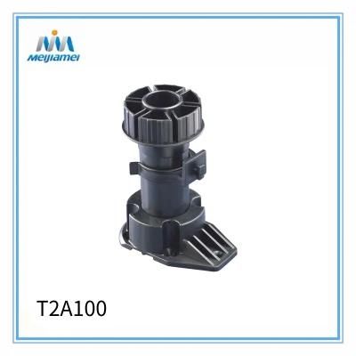 T2a100 Screw in Black Plastic Adjustable Feet for Kitchen Cabinets