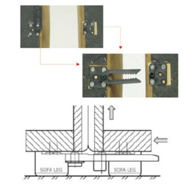 Furniture hardware sofa hinge plastic bracket sofa joint