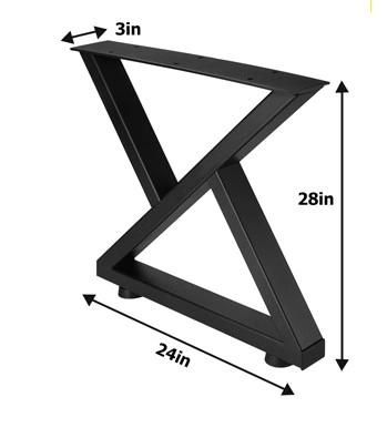 Z Shape Steel Table Legs