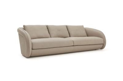 Zhida Home Furniture Couch Living Room Italian Modern Sofa Furniture Villa European Minimalist Design Special Shape Armrest Fabric Velvet Sofa