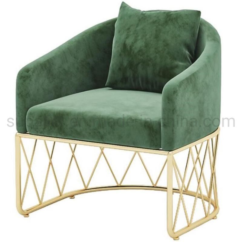 Hot Sale American Style Hotel Furniture Velvet Sofa Chair