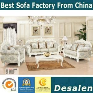 Wooden Carved China Exporting Home Furniture Royal Fabric Sofa (168-3)