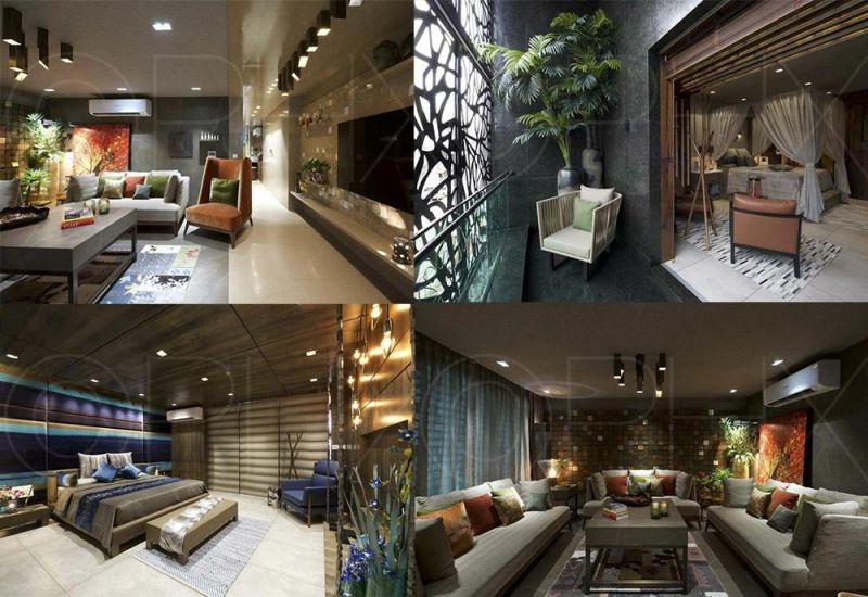 Modern Home Furniture Living Room Comfortable Sectional Sofa Set General Use Metal Leg L Shape Fabric Sofa