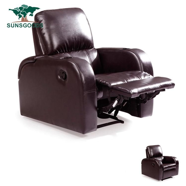 2020 Latest Style Black Single Furniture Leather Recliner Sofa