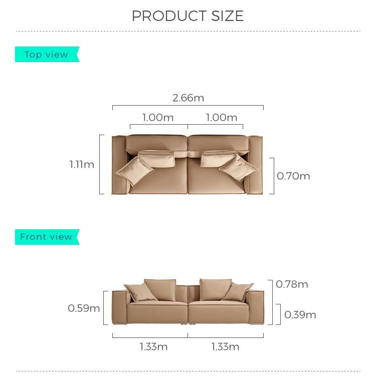 Linsy Modern Living Room Furniture Set Genuine Leather Sofa Manufacturer S240